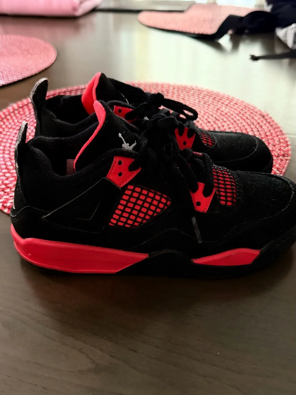 Jordan Kids Black and Red Performance Sneakers